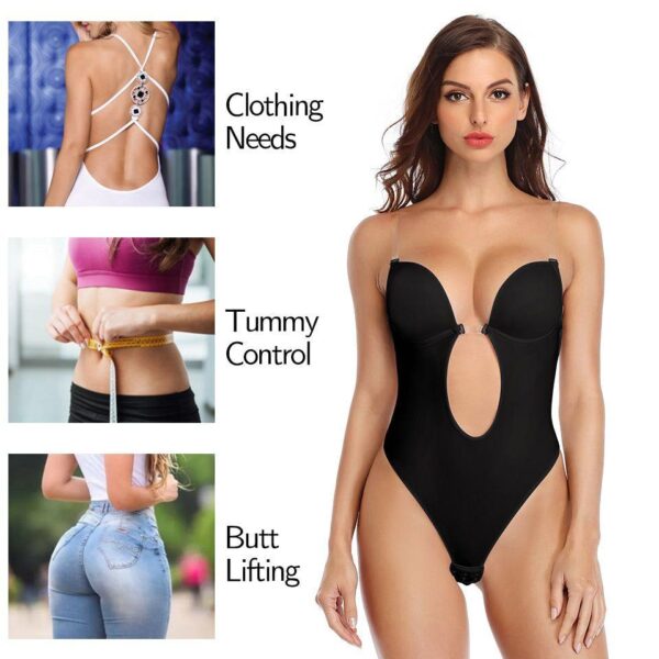 Plunge Backless Bra Bodysuit - 🔥ONLY TODAY Buy 1 Get 2🔥 - Emporium Shop