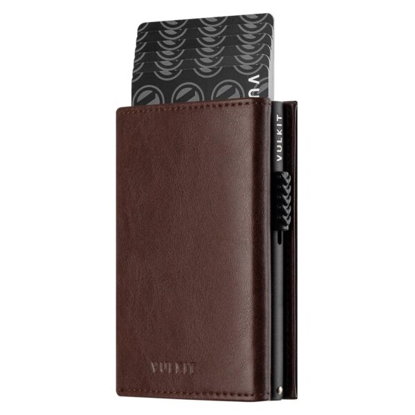 VC302- Side Slider Mechanism, with/without Back Zipper Pocket, Magnetic Strip Closure Tri-fold Wallet - Emporium Shop