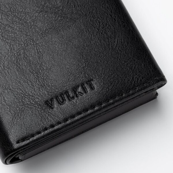 VC302- Side Slider Mechanism, with/without Back Zipper Pocket, Magnetic Strip Closure Tri-fold Wallet - Emporium Shop
